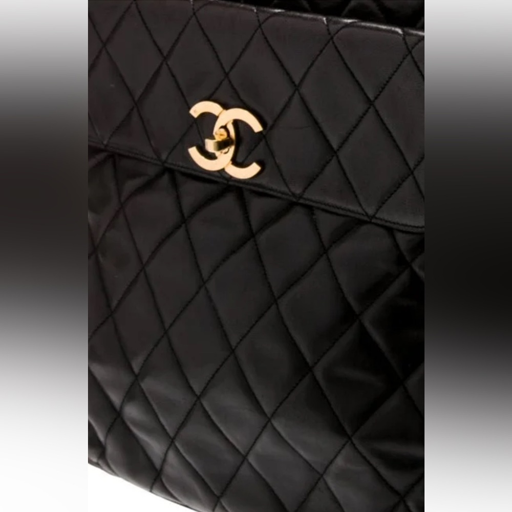 AUTHENTIC CHANEL shoulder bag dark brown leather - Picture 4 of 14